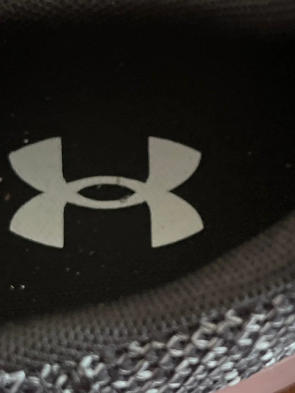 Under Armour Men’s Black and White Slip-On Athletic Shoes with Branded Strap